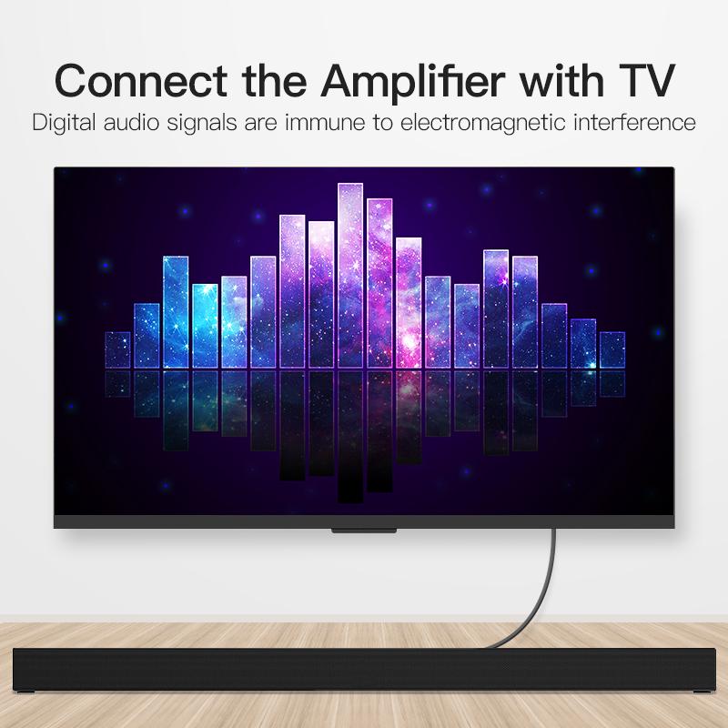 Цифровой оптический аудиокабель Vention, волоконно-оптический кабель Toslink «папа-папа» для Blu-ray DVD Xbox PS4, цифровой SPDIF-кабель