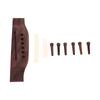 Acoustic Guitar Bridge Parts Replacement Accessories Rosewood Pins Bone Nut Saddle Set