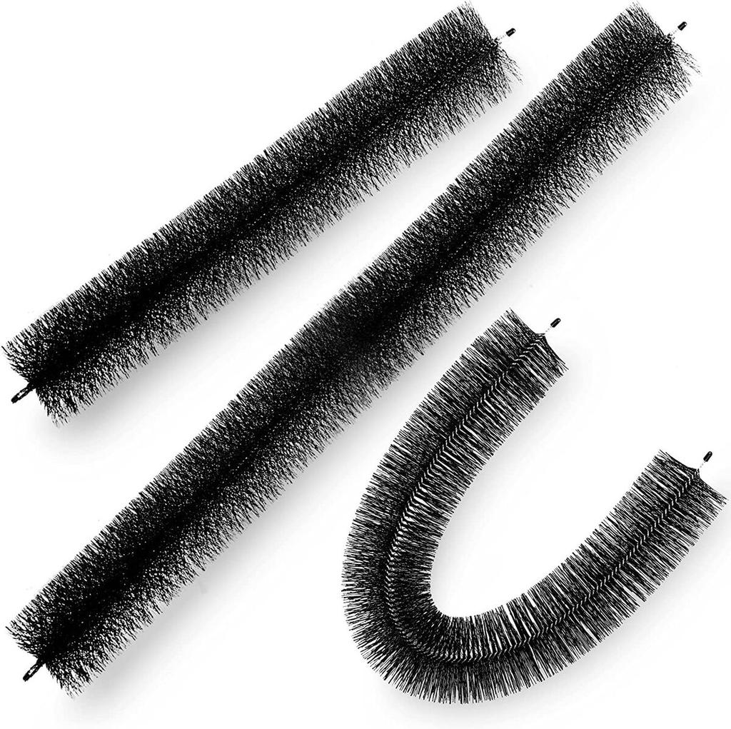 Gutter Guard Brush With 15 FT Length Bristle, 4.33\"(Dia) Gutter Brush Leaf Guard Fit for 5 Inches Gutter, Galvanized Steel Wire Gutter Brush, No