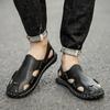 Hollow Out Leather Commute Casual Driving Shoes Quality Classic Baotou Sandals Summer Outdoor Walking Breathable Men's Sandals