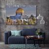 Masjid Al Aqsa and Dome of The Rock Canvas Painting Realist Mosque Posters Prints Muslim Wall Art Pictures for Room Home Decor