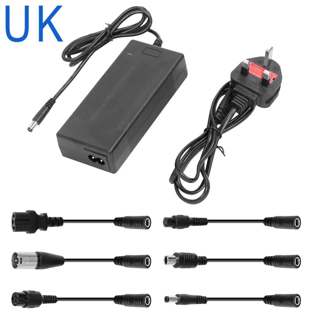 Портативное зарядное устройство для электрического скутера для Xiaomi M365 Pro 1s 42V 2A, вилка EU, US UK, AU с 6 переходными кабелями для Ninebot ES1 ES2 ES4