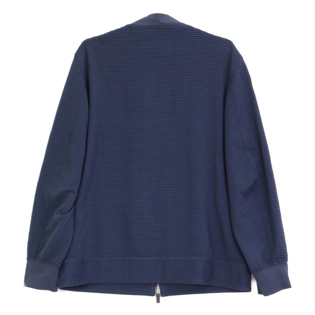 JOSEPH HOMME 25Stainless Steel KKJHGM0203 Light Tuck Jersey Zip-Up Blouson Jacket 48 NavyUsed