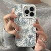 Милый синий цветочный узор Мягкий чехол для телефона Для iPhone 17 16 Pro Max 15 13 14 12 11 Pro Max 15 14 Plus 16E 17 Air Ударопрочный чехол