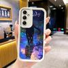 Чехол для телефона Samsung Galaxy S26 S25 Ultra S24 FE Ночная Луна Кот Мечтательное Искусство Чехол S23 Plus S22 + S21 S20 5G Мягкий Силикон Funda