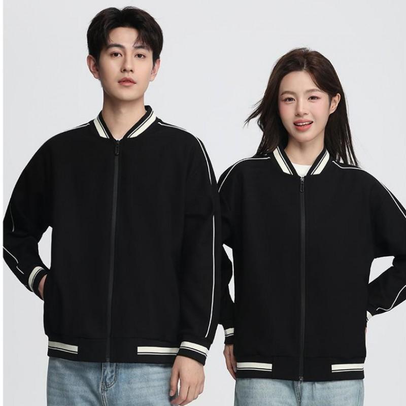 Custom Zip-Up Baseball Jacket Outdoor Activities Team Uniforms Corporate Apparel