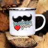 Best Dad In The Word Print Mug Camping Handle Mugs Handle Campfire Party Enamel Cup Creative Coffee Cups The Best Gifts for Dad
