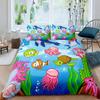 Постельное белье Король Королева Фермерские животные Мультяшный Фермерский дом Корова Свинья Утка Комплект постельного белья для мальчиков девочек Овца Зеленый Полиэстер Пододеяльник