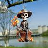 Halloween Decorations Skull Man Car Pendant Cartoon Rearview Mirror Ornament Gothic Hanging Accessories