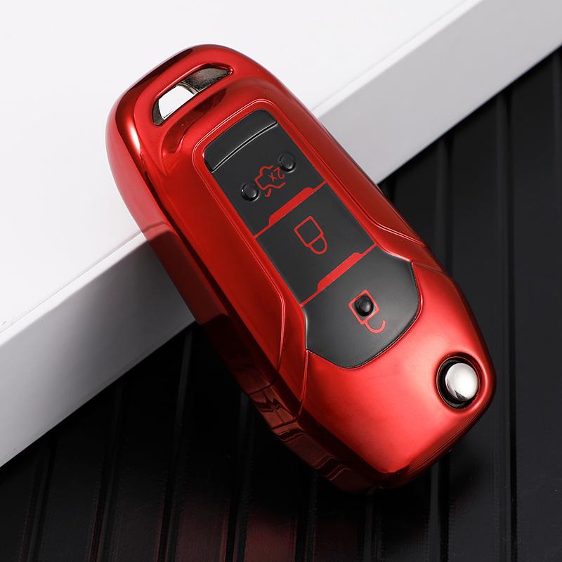 3 Buttons For Ford Figo 2017 Mondeo 5 Ecosport Puma 2020 Fiesta Mk8 Everest Ranger TPU Car Remote Key Case Cover Shell Fob