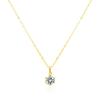 Prestige.J Solitaire Veil Pendant(18k necklace+14k pendant 2piece)