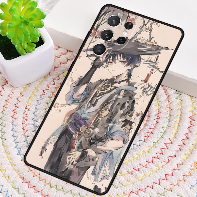 Чехол для телефона Genshin Impact Scaramouche из мягкого силикона для Samsung Galaxy note 10 pro S26 S24 S23 S22 S21 Plus S25Ultra Capa Cover