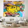 Custom Name Mr. Men and Little Miss Print Tapestry, Backdrop, Easy Setup, Ideal for Bedroom, Office & Living Room, with Aesthetic Wall Hanging Decor.