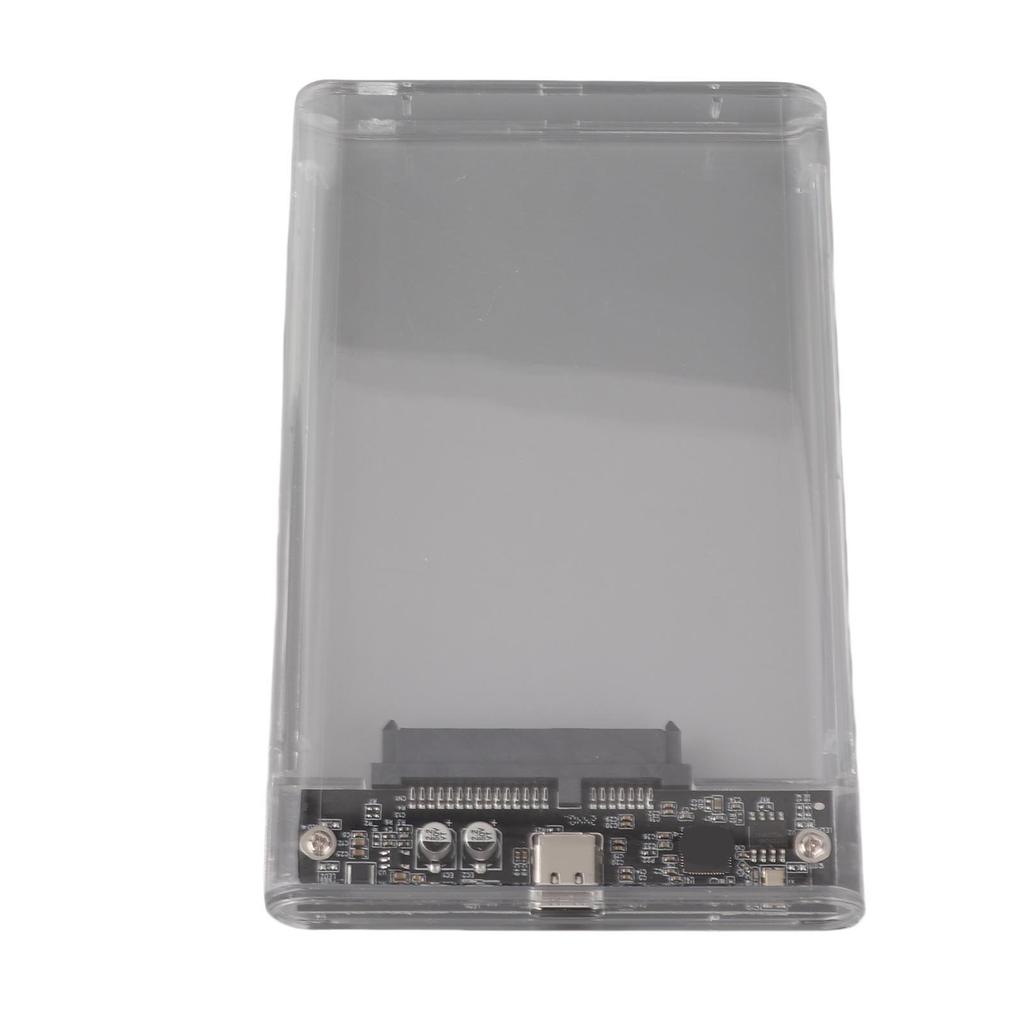 Прозрачный 2,5-дюймовый бокс-кейс для SATA HDD SDD, Type-C, мобильный жесткий диск, внешнее устройство, UASP (Нет