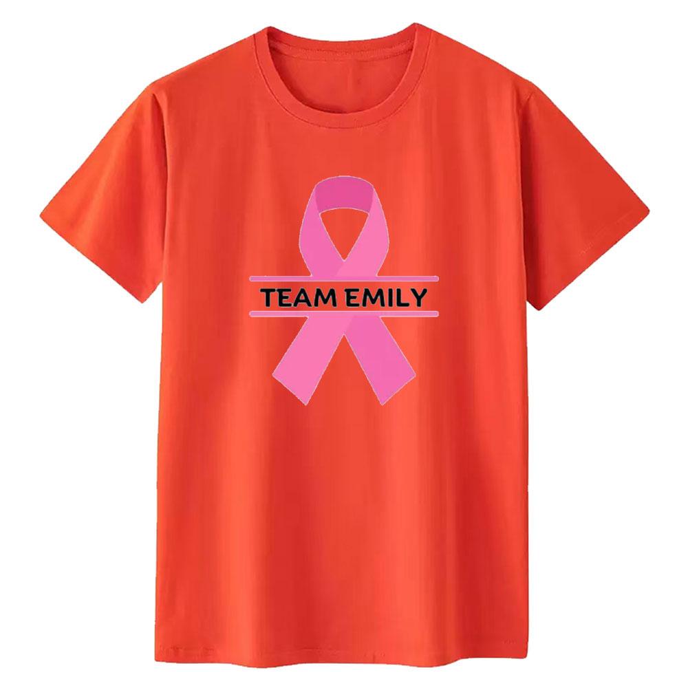 DIY Cancer Awareness Graphic T Shirts for Team Cancer Cancer Support Woman Man Cotton Tee Pink Ribbon Design Shirt