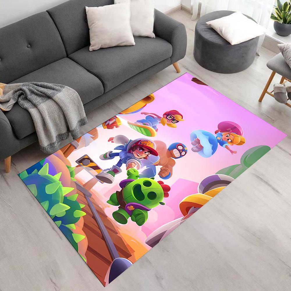 Brawl Stars Floor Rug Office Rug Design for Study room Kitchen Dormitory Hallway Antislip Carpet Decorate Offices Wedding Party Gift