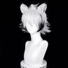 Парик для косплея Von Lycaon Game ZZZ Silver White Black Short Парик из термостойких синтетических волос для Хэллоуина, парики для аниме + шапочка для парика