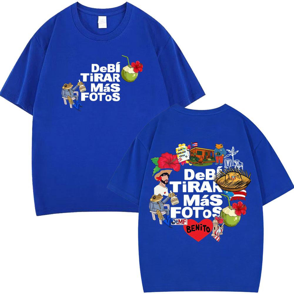 Rapper Bad Bunny Album Debi Tirar Mas Fotos DTMF Tour 2026 Merch T Shirts Men Women Fashion Hip Hop Tshirts Vintage Tshirt