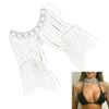 Fashionable Punk Metal Rhinestones Shoulder Chain Body Chain Shoulder Chain Jewelry For Beach Weddings Evening Event