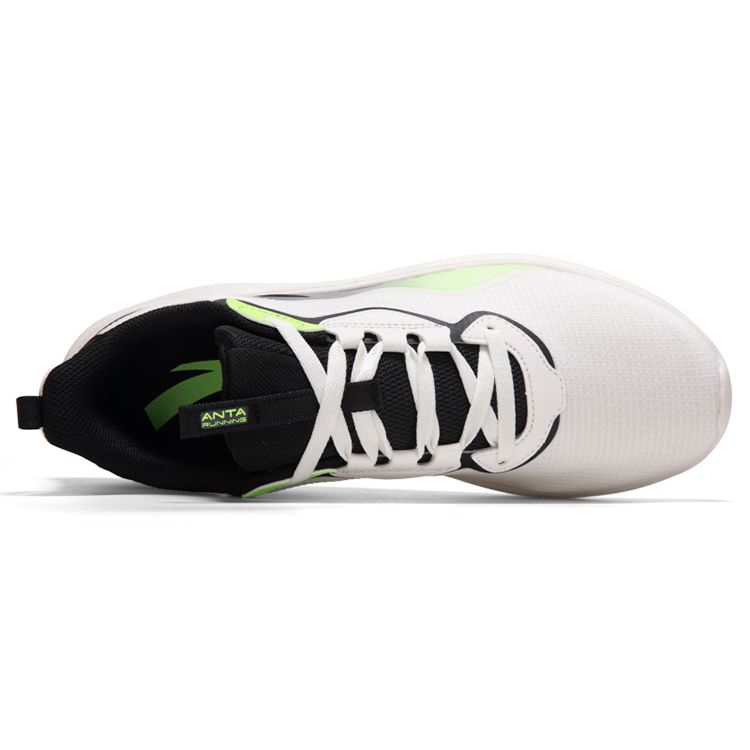Anta Non-Slip Durable Low-Top Running Shoes Men Sneakers White Black 912235586-2