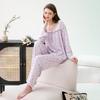 Fenteng [100% cotton] Spring square collar cardigan long sleeved French floral home suit women's sleepwear set