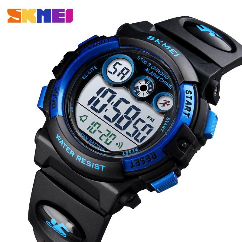 SKMEI Brand Waterproof Children Sports Watches For Girl Boys Fashion Digital LED Electronic Clock Student Kids Wristwatches