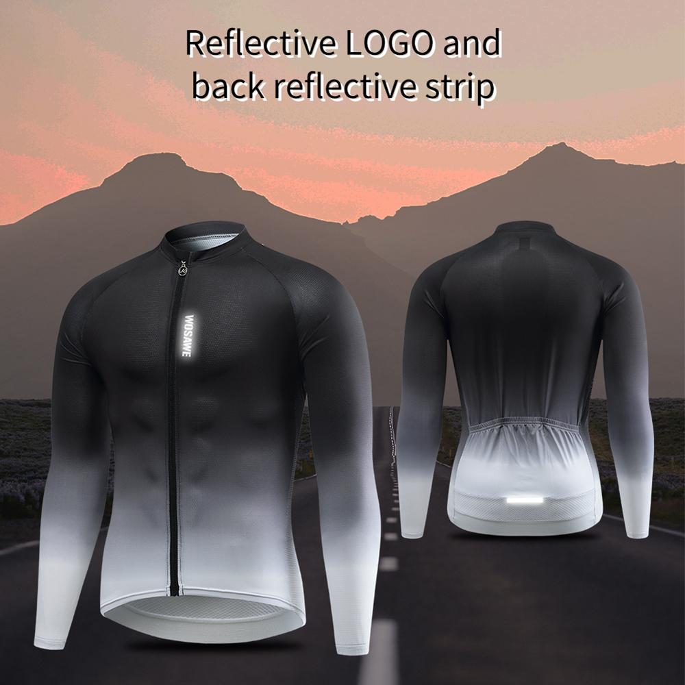 Велосипедные комплекты WOSAWE Мужские велосипедные брюки из джерси с длинными рукавами и мягкой подкладкой