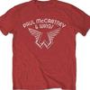 Винтажная футболка с изображением группы Wings RED, с коротким рукавом, все размеры от S до 5XL, унисекс