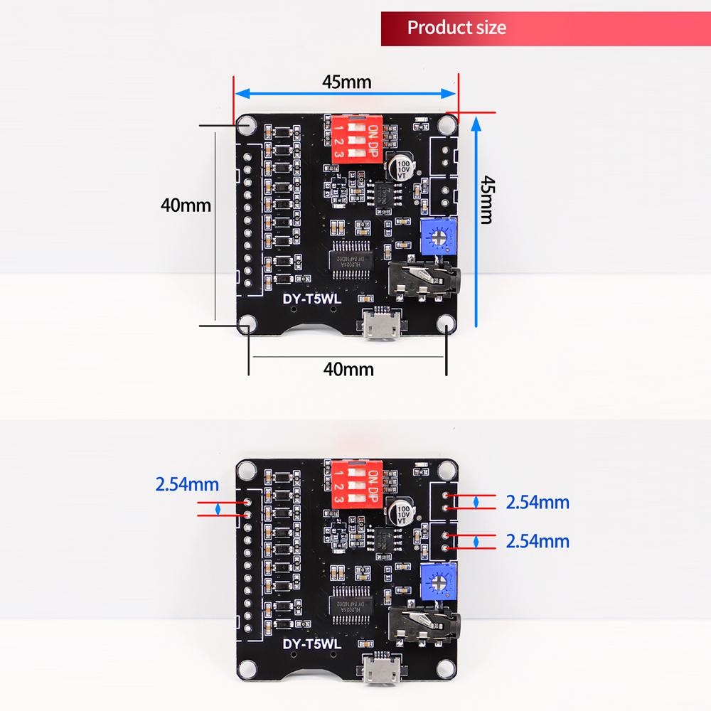 5W MP3 Player Sound Module Voice Playback Board 9CH OneforOne Control Audio Player Module Memory