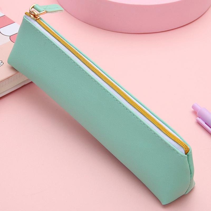 Многофункциональный пенал из искусственной кожи большой емкости - идеально подходит для студентов и хранения канцелярских принадлежностей