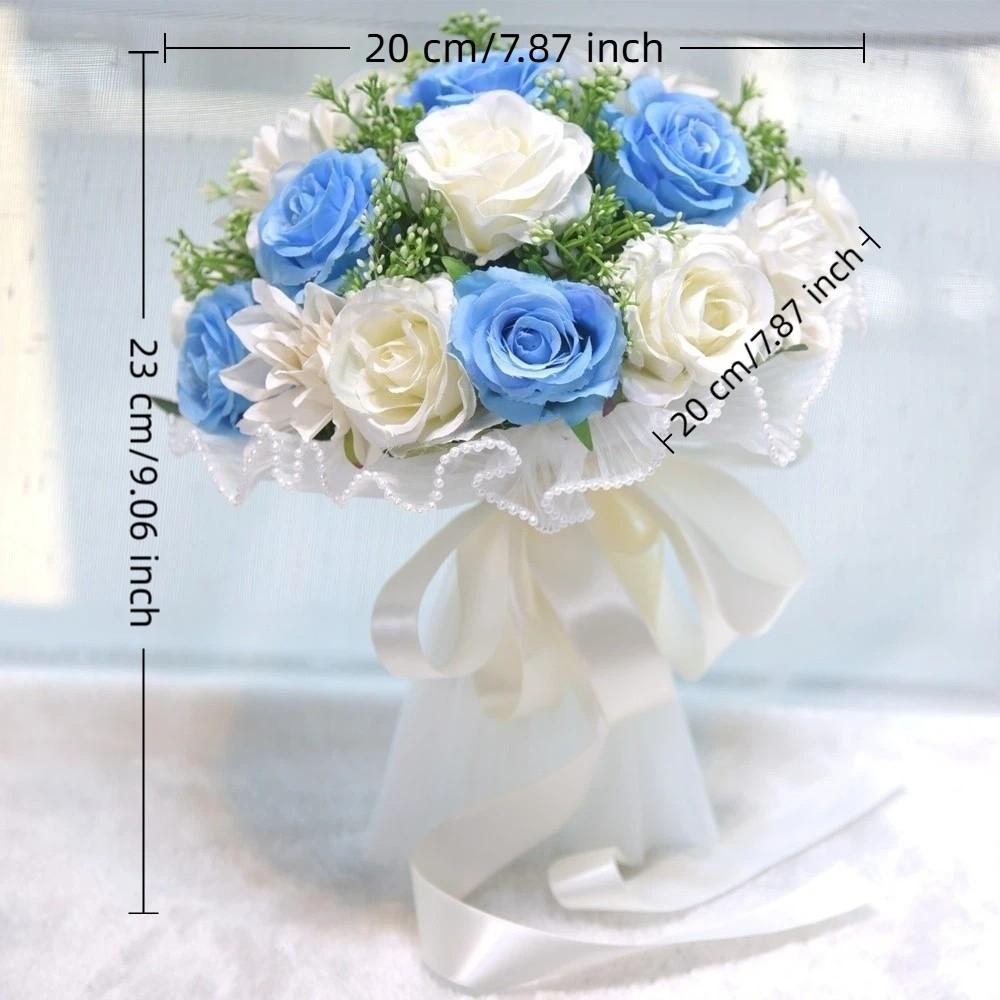 Exquisite Bridal Bouquet Baby's Breath White Rose Bouquet  Bride Accessories