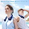 Portable Neck Fan That Blow Cold Air, LED Display, Rechargeable Hands-Free Wearable Cooling Personal Fan, 5 Speed, Neck Support, Bladeless Neck Air