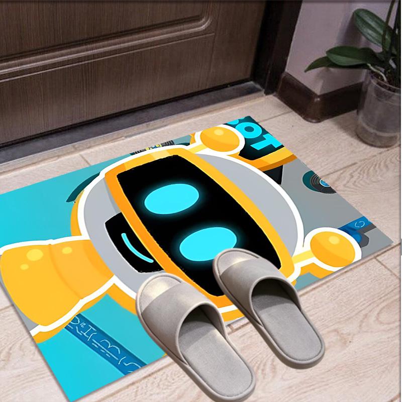 Cosmic Bot Crew Pattern Rug, Indoor/Outdoor Mat, for Picnic, Gameroom, Bedroom, Office, Living Room, Home Decor Carpet, Birthday Gift