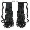 XINRAN Long Ponytail Synthetic Hairpiece Wrap On Clip Hair Extensions Ombre Brown Ponytail  Blonde Hair