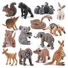 Miniature Animal Model Ornaments: Brown Bear, White-tailed Deer, Anteater, Kangaroo, Koala, Squirrel