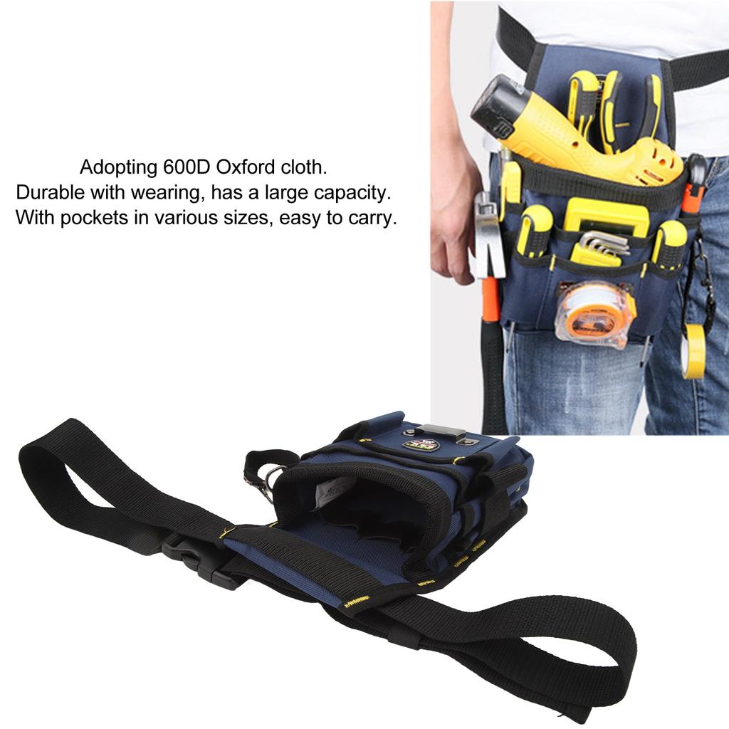 Tool Belt Tool Pouch Waist Tool Bag Adjustable Multi Functional Belt Pocket Pouch Toolbag for Electrician Worker Waist Tool Bag