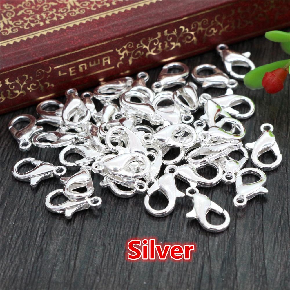 10x5mm/12x6mm/14x7mm/16x8mm 9 Colors Plated Fashion Jewelry Findings,Alloy Lobster Clasp Hooks for Necklace&Bracelet Chain DIY
