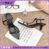 High-heeled Sandals Women's High-end Strap Roman Women's Shoes 2025 New Summer Versatile Strap Cool Slippers Women's French