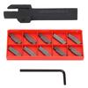 MGEHR12123 Lathe Cut Off Grooving Parting Tool Holder with 10pcs Inserts