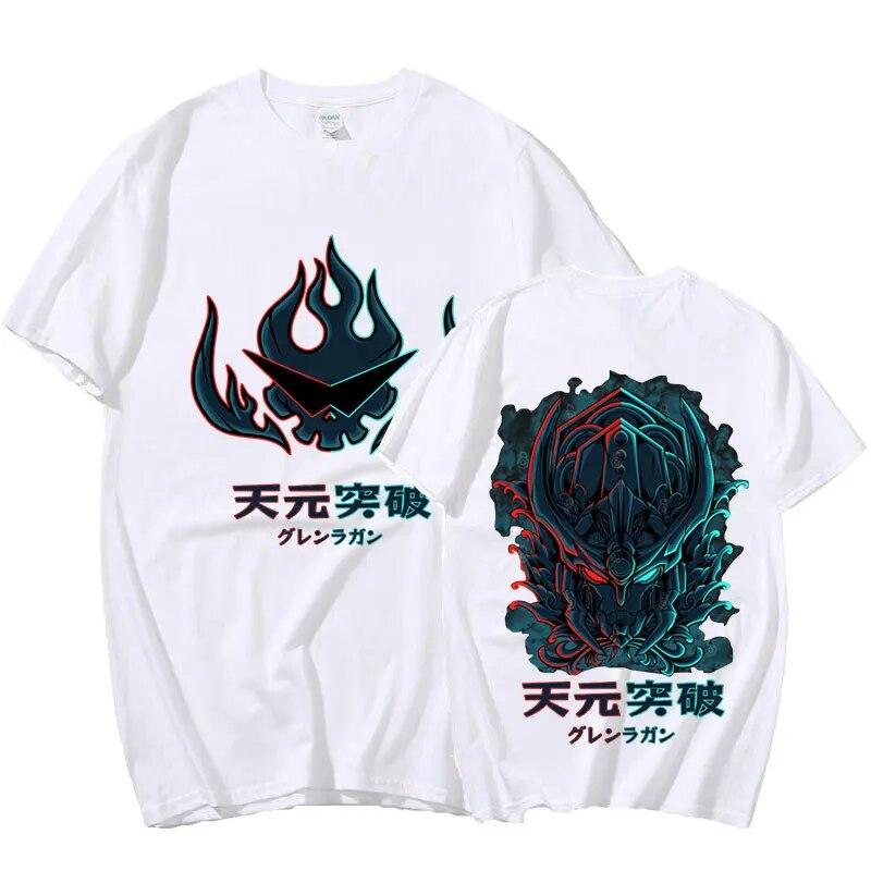 Аниме Tengen Toppa Gurren Lagann футболка женская унисекс Unisexga футболки с короткими рукавами хип-хоп уличная футболка большого размера унисекс