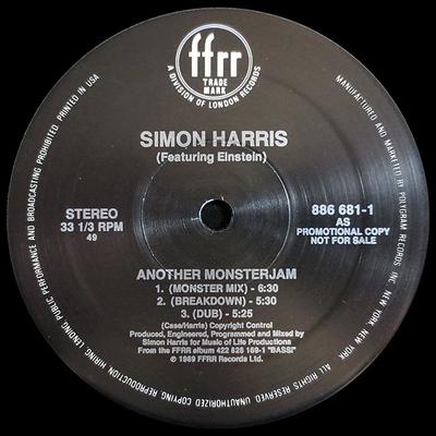 12-дюймовая пластинка SIMON HARRIS - Another Monster Jam / (У меня есть ты 8866811 FFRR 1989 США Рэп и Хип-Хоп/R&B Б/у