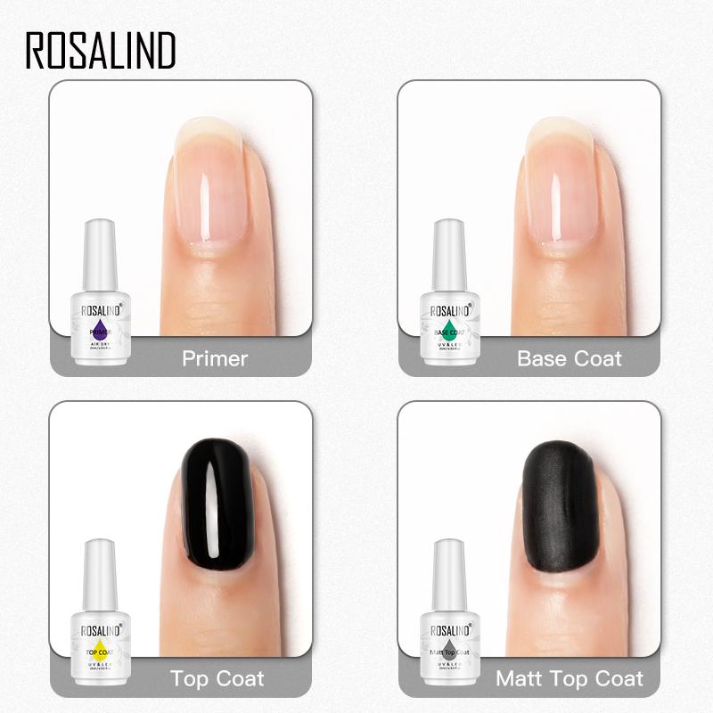 ROSALIND 15 мл матовый верхний слой гель-лака УФ-лак для ногтей базовое покрытие полупостоянные функциональные гели для ногтей
