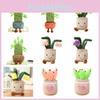 Soft Plush Doll With Succulent Plant Theme For Home Decor