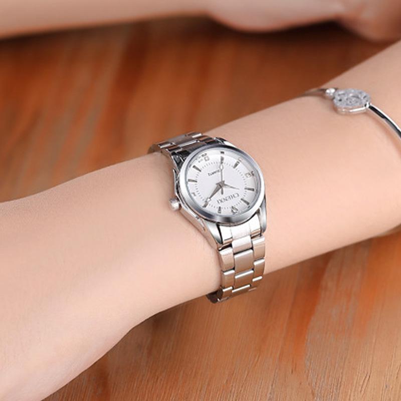 Fasinon Elegant Women Casual Watches Pink Rhinestone Simple Minimalism Lady Quartz Wristwatch 3ATM Waterproof CHENXI Brand Clock