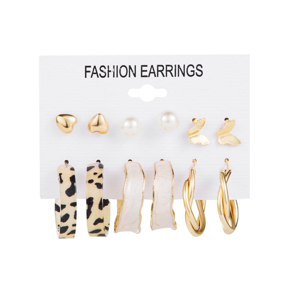 Винтажные золотые серьги-кольца, набор для женщин, круглые серьги-кольца, серьги-гвоздики, модные ювелирные изделия, подарки