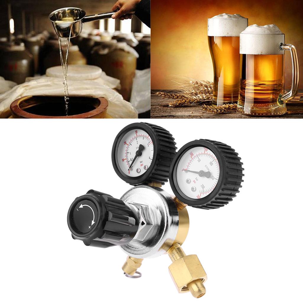 CO2 Regulator Keg Regulator or Gas 0-3000PSI (Dual Gauge) Carbon Dioxide Reducer