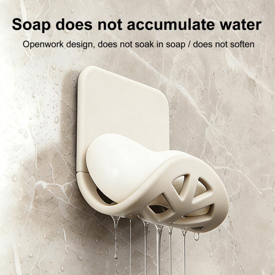 Silicone Scrubber Holder Wall Mounted Flexible Sponge Holder, Traceless Adhesive Drain Rack, Space Sink Storage Rack for Soap Saving Bendable Kitchen