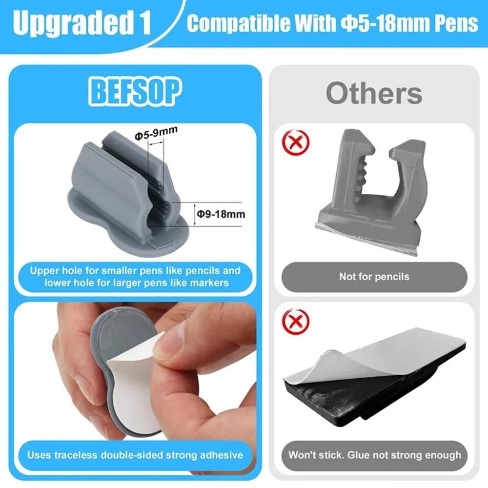 Silicone Pen Holder Self-Adhesive Pencil Clip New Pencil Storage Clamps  Students