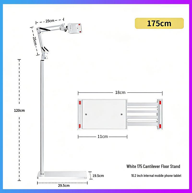 Adjustable Cantilever Mobile Holder: Portable Bedside & Floor Stand for Phones & Tablets