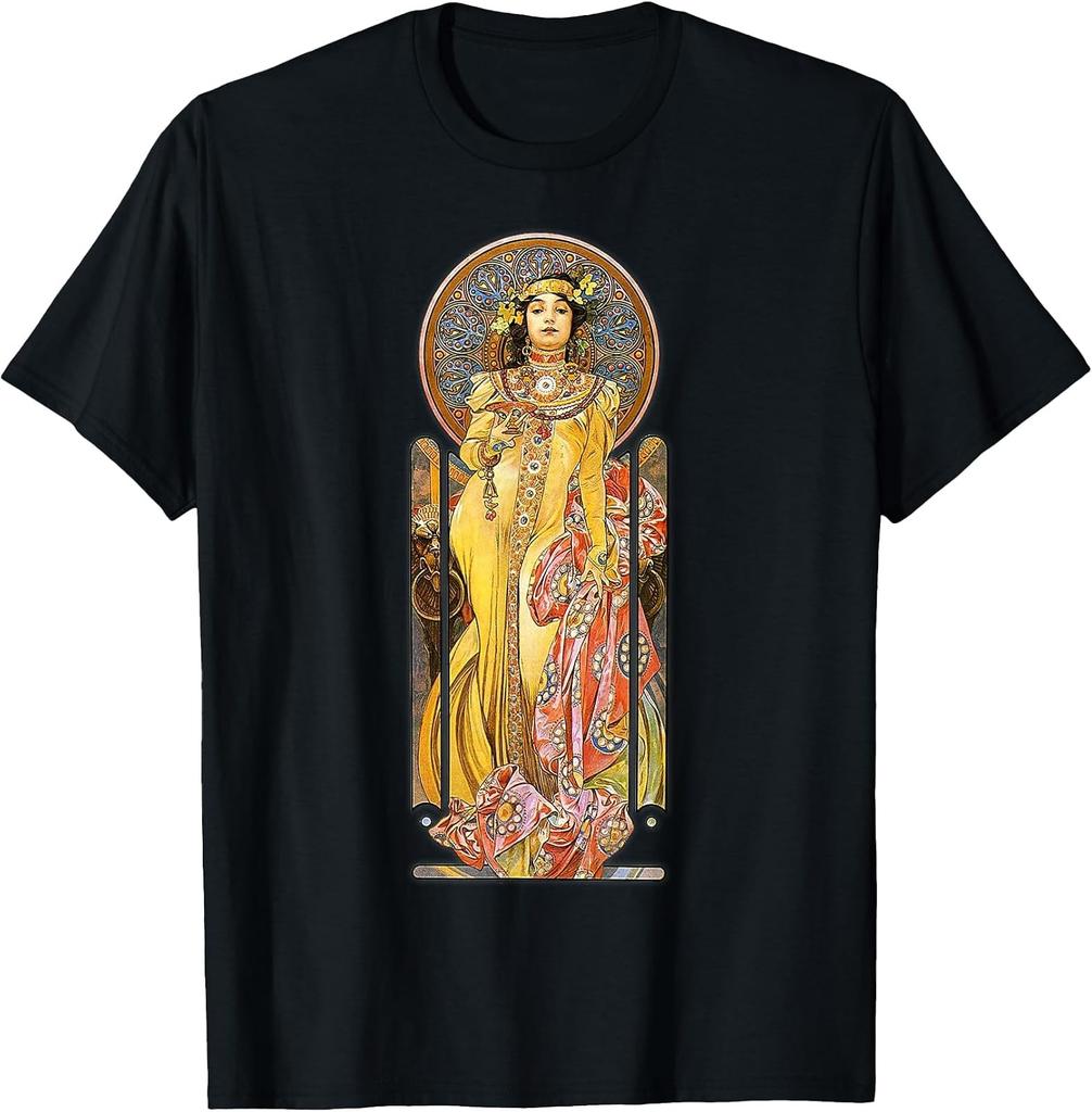 Vintage Art Deco-Inspired T-Shirt with Art Nouveau Design